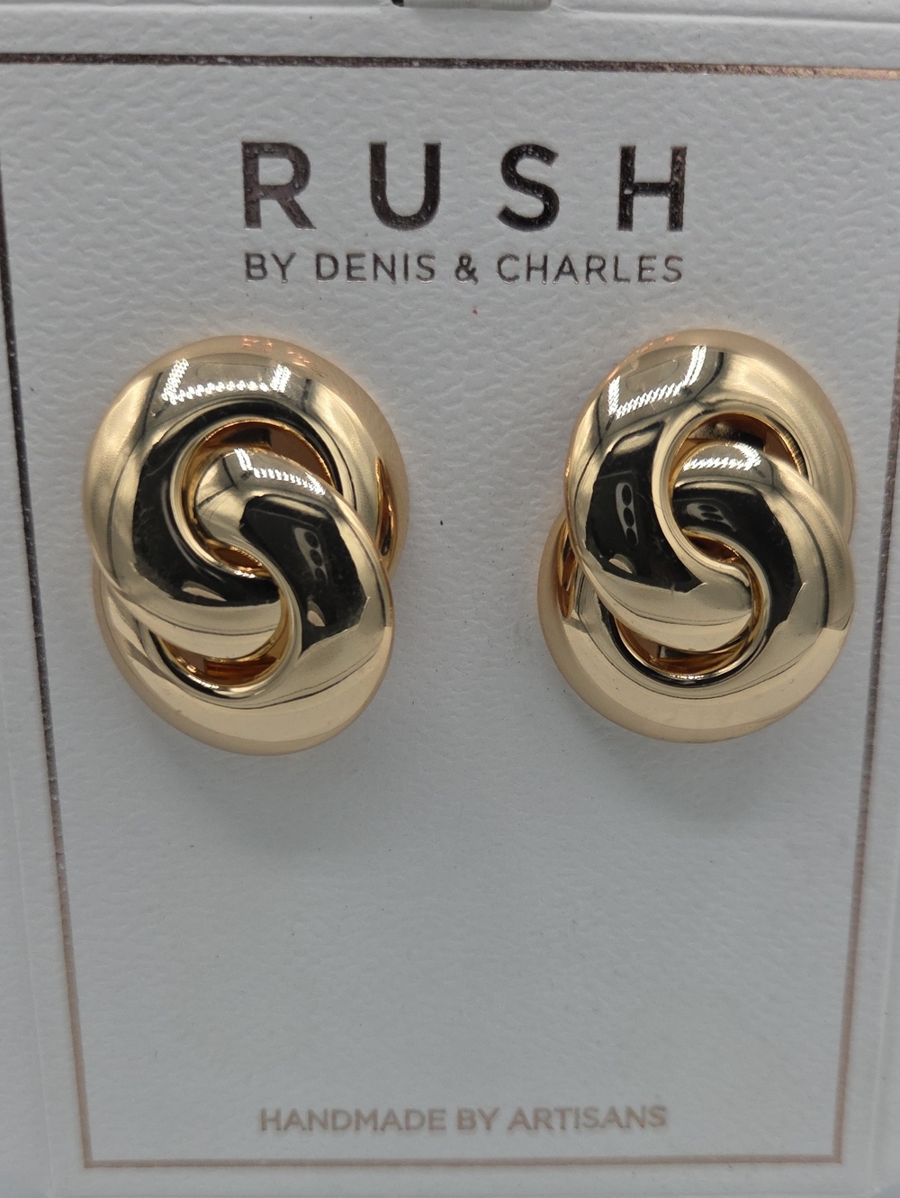 5 for $25! RUSH by Denis & Charles Gold Tone Twist Knot Earrings